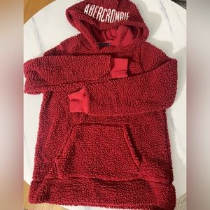 Abercrombie brick red fleece